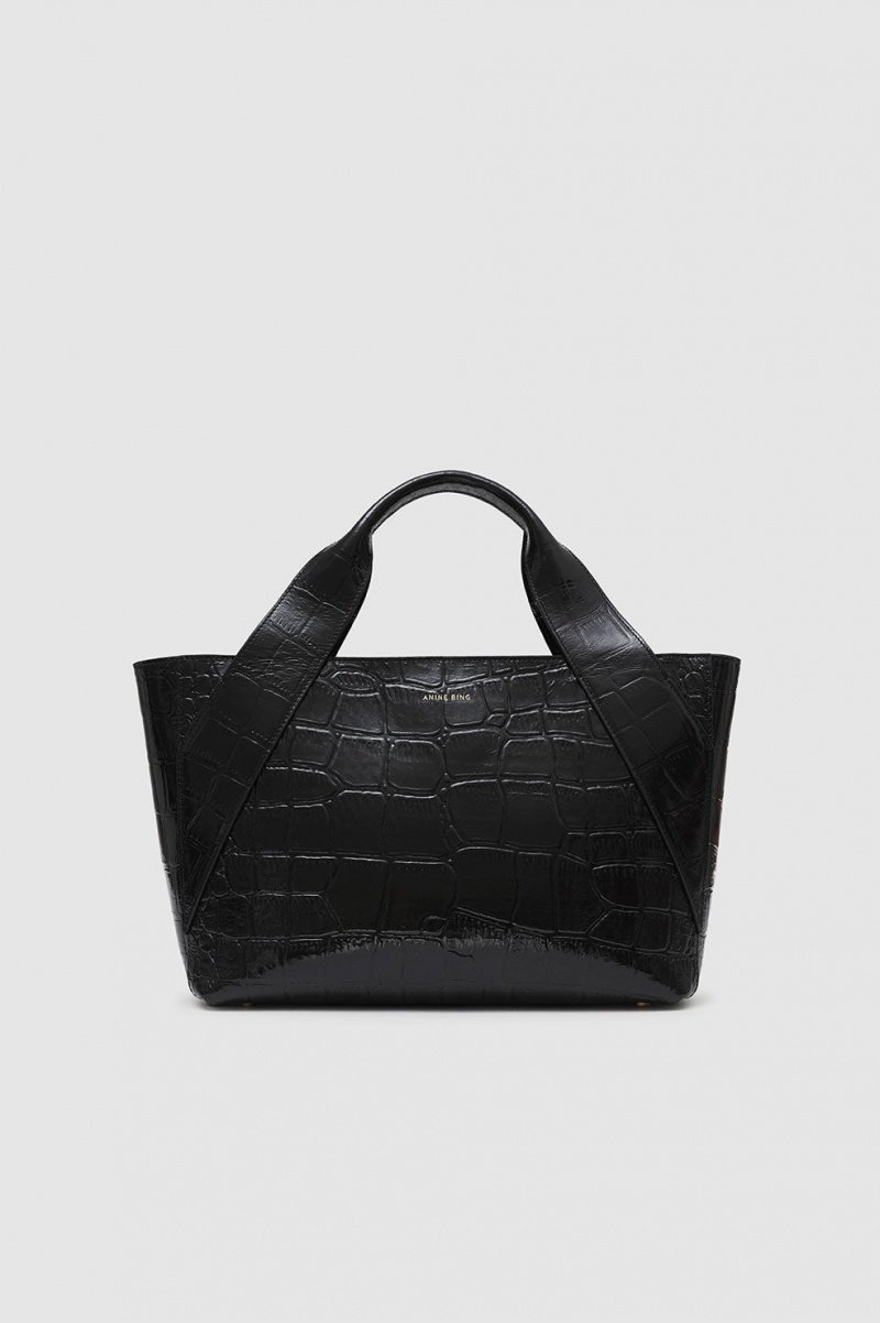 Handbags Anine Bing Maya Tote Noir Femme | DAD-1012469